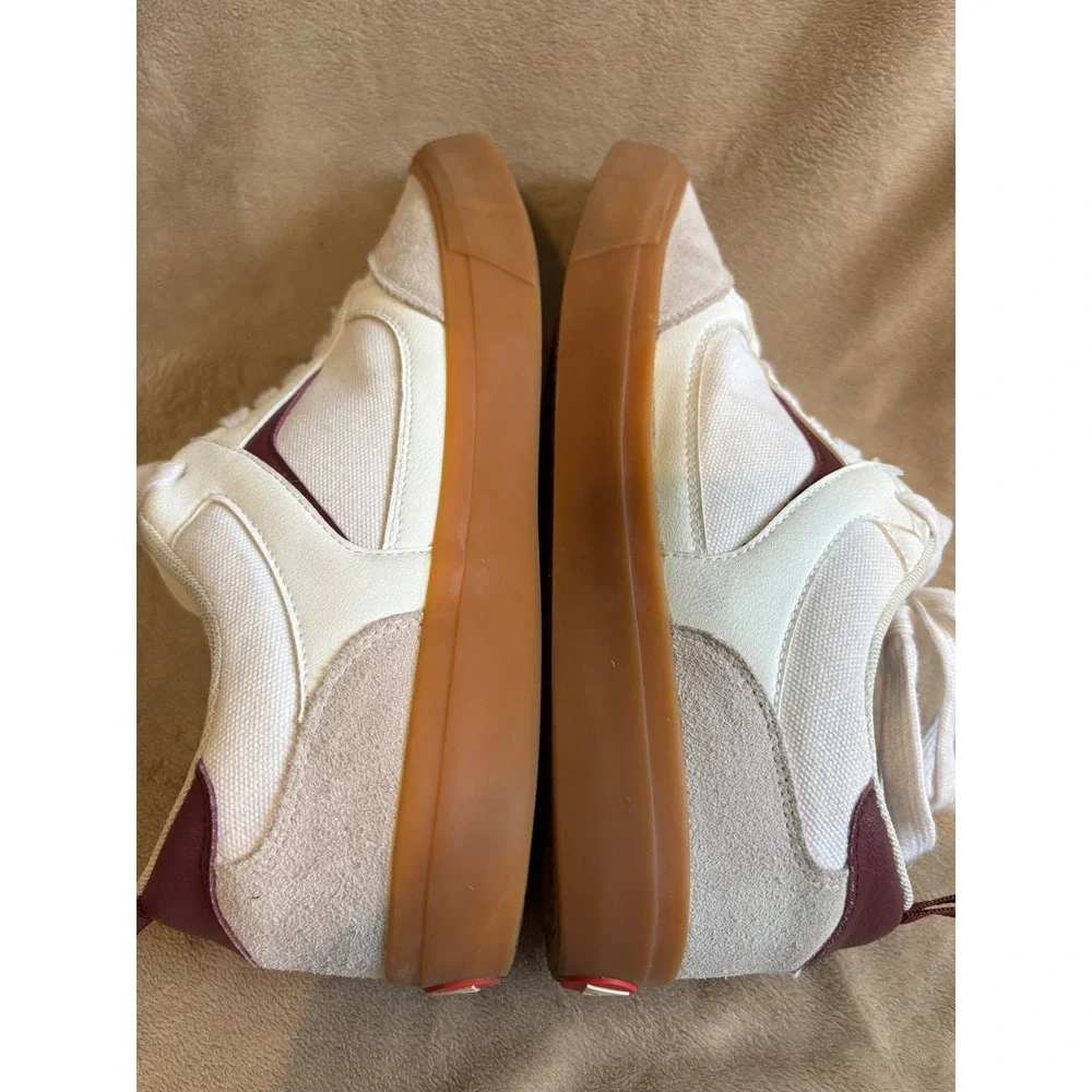 Airwalk Mens White Suede Canvas Skate Shoes Gum Sole MNAK23E5014 Size 11